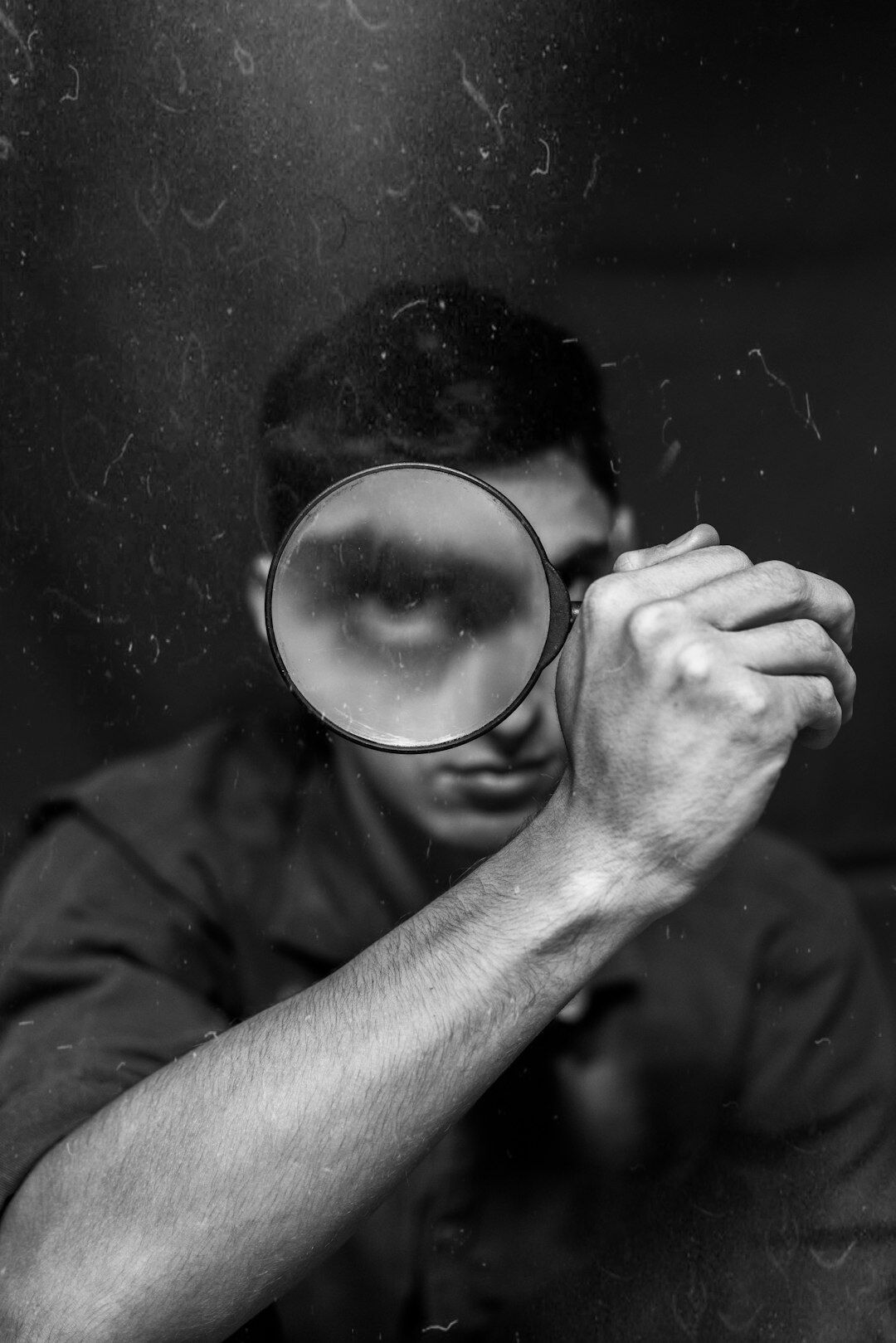 detective examining clues